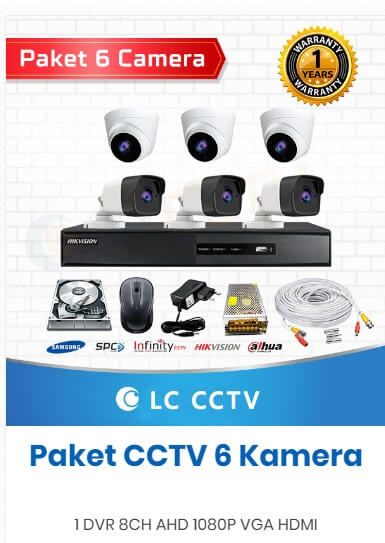 Harga Pasang 6 Kamera CCTV - CV LC IT Solution