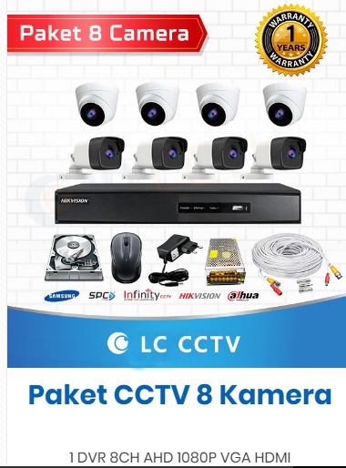Harga Pasang 8 Kamera CCTV - CV LC IT Solution